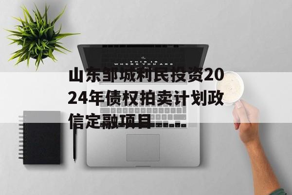 山东邹城利民投资2024年债权拍卖计划政信定融项目