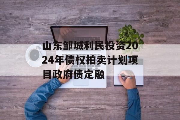 山东邹城利民投资2024年债权拍卖计划项目政府债定融